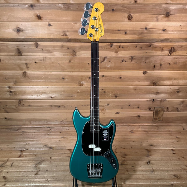 Fender American Professional Classic Mustang Electric Bass - Faded Sherwood Green Metallic