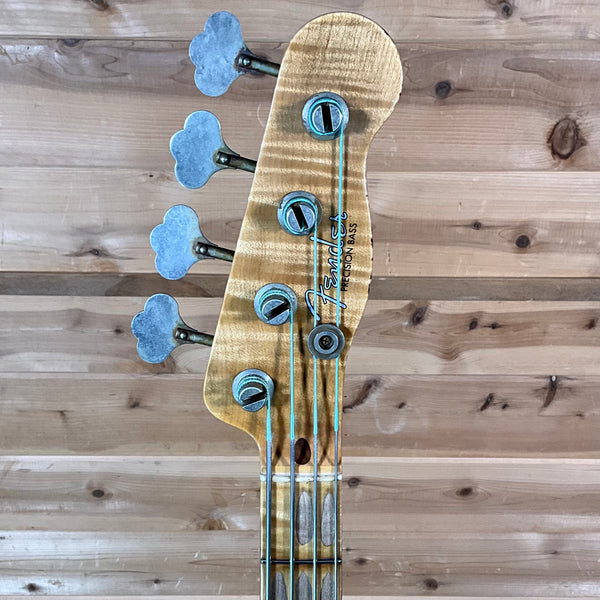 Fender Custom Shop 1955 Precision Bass Heavy Relic Electric Bass Guitar - Nocaster Blonde