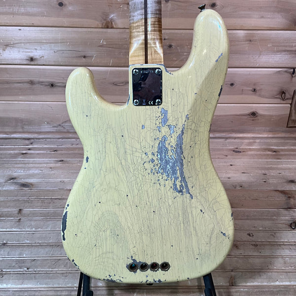 Fender Custom Shop 1955 Precision Bass Heavy Relic Electric Bass Guitar - Nocaster Blonde