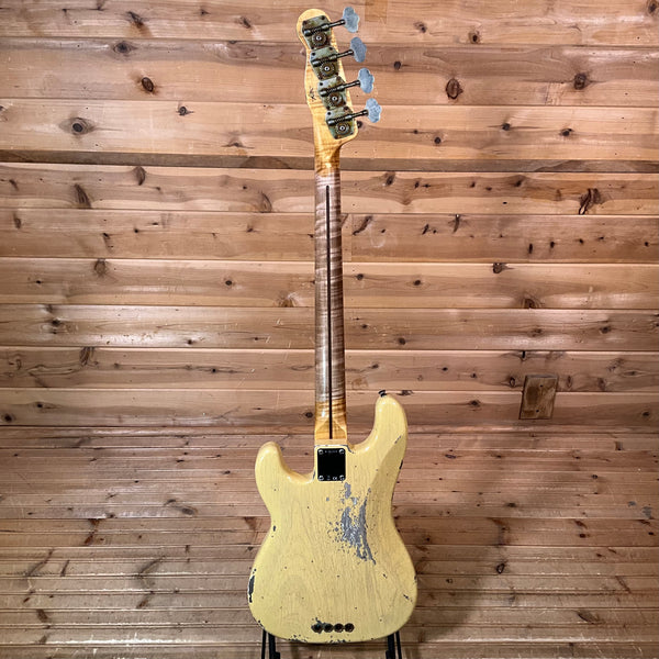 Fender Custom Shop 1955 Precision Bass Heavy Relic Electric Bass Guitar - Nocaster Blonde