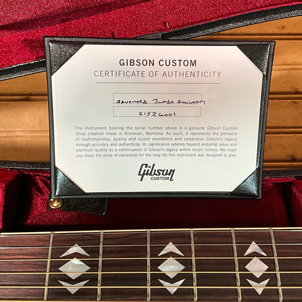 Gibson Custom Advanced Jumbo Anniversary Limited Edition Acoustic Guitar - Cremona Burst