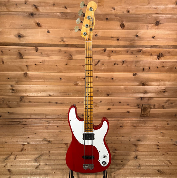 Fender Custom Shop 75th Anniversary Telecaster Electric Bass Guitar - Crimson Transparent
