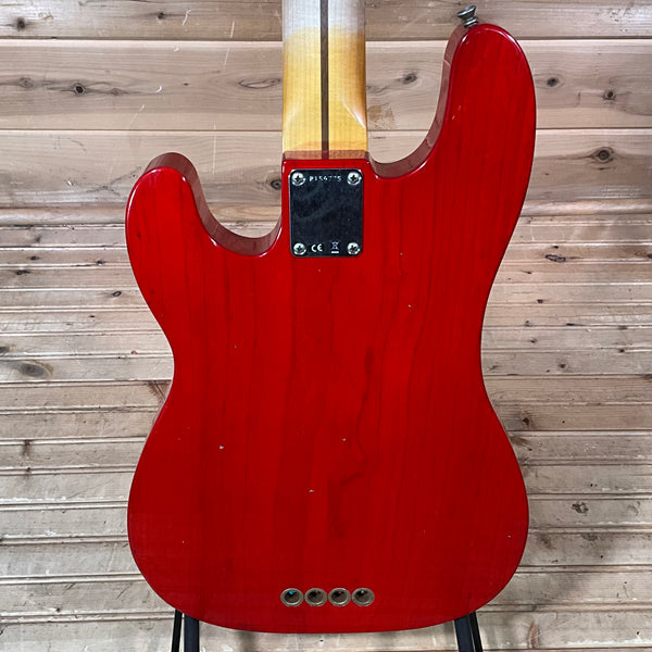 Fender Custom Shop 75th Anniversary Telecaster Electric Bass Guitar - Crimson Transparent