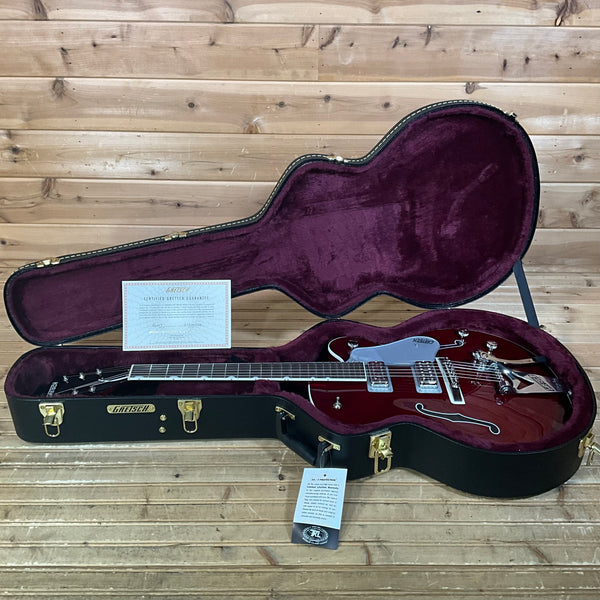 Gretsch G6119T-ET Players Edition Tennessee Rose Electrotone Hollow Body Electric Guitar - Dark Cherry Satin