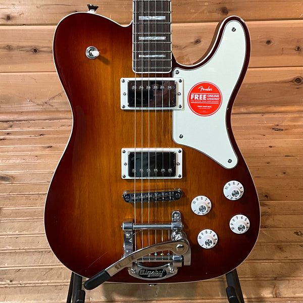 Squier Paranormal Troublemaker Telecaster Deluxe Bigsby Electric Guitar - Honey Sunburst
