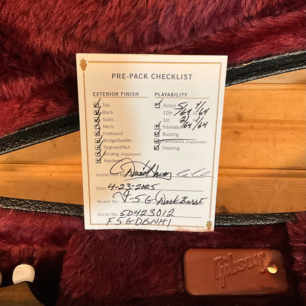 Gibson Custom F-5G Mandolin - Dark Burst