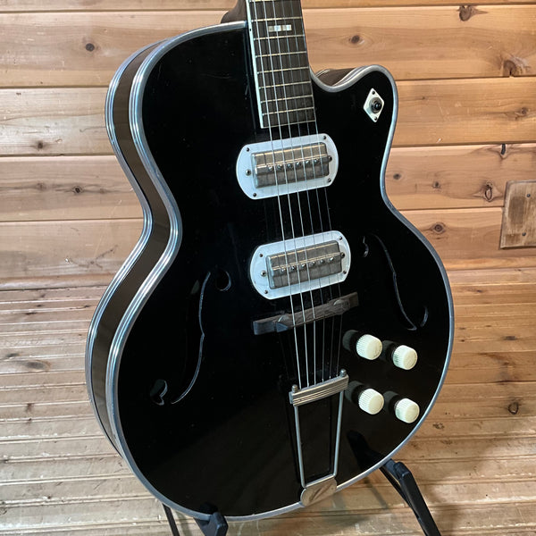 Silvertone 1446 Hollowbody Acoustic Guitar USED - Black