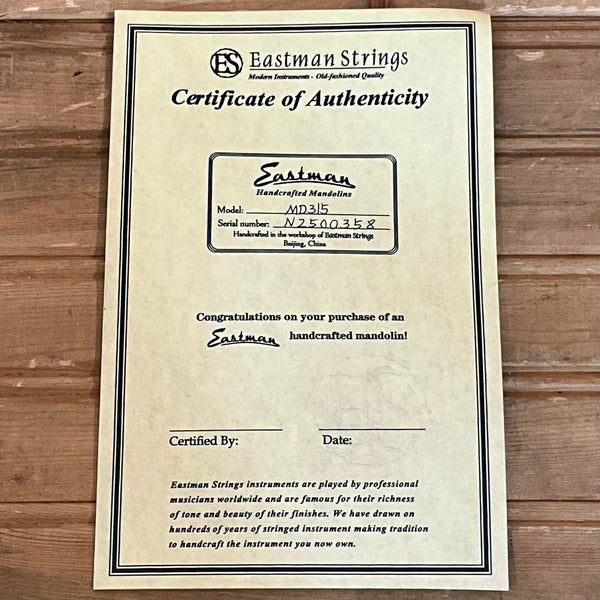 Eastman MD315 F-Style Mandolin - Classic