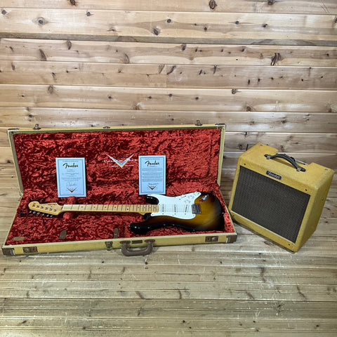 Fender Custom Shop George Fullerton 50th Anniversary 1957 Stratocaster Electric Guitar & Amplifier Set USED - 2 Color Sunburst
