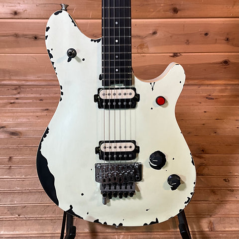 EVH Limited Edition Wolfgang Special Striped Series Electric Guitar - Distressed Ivory