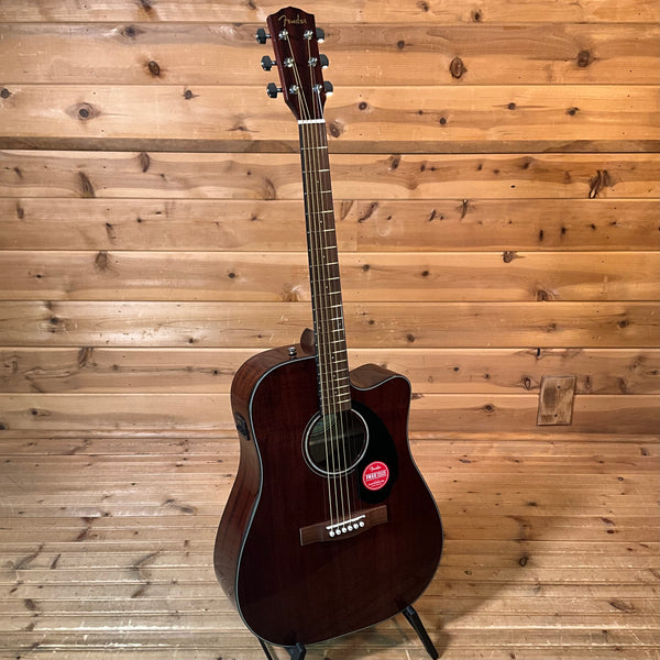 Fender CD-60SCE Dreadnought Acoustic Guitar - All Mahogany