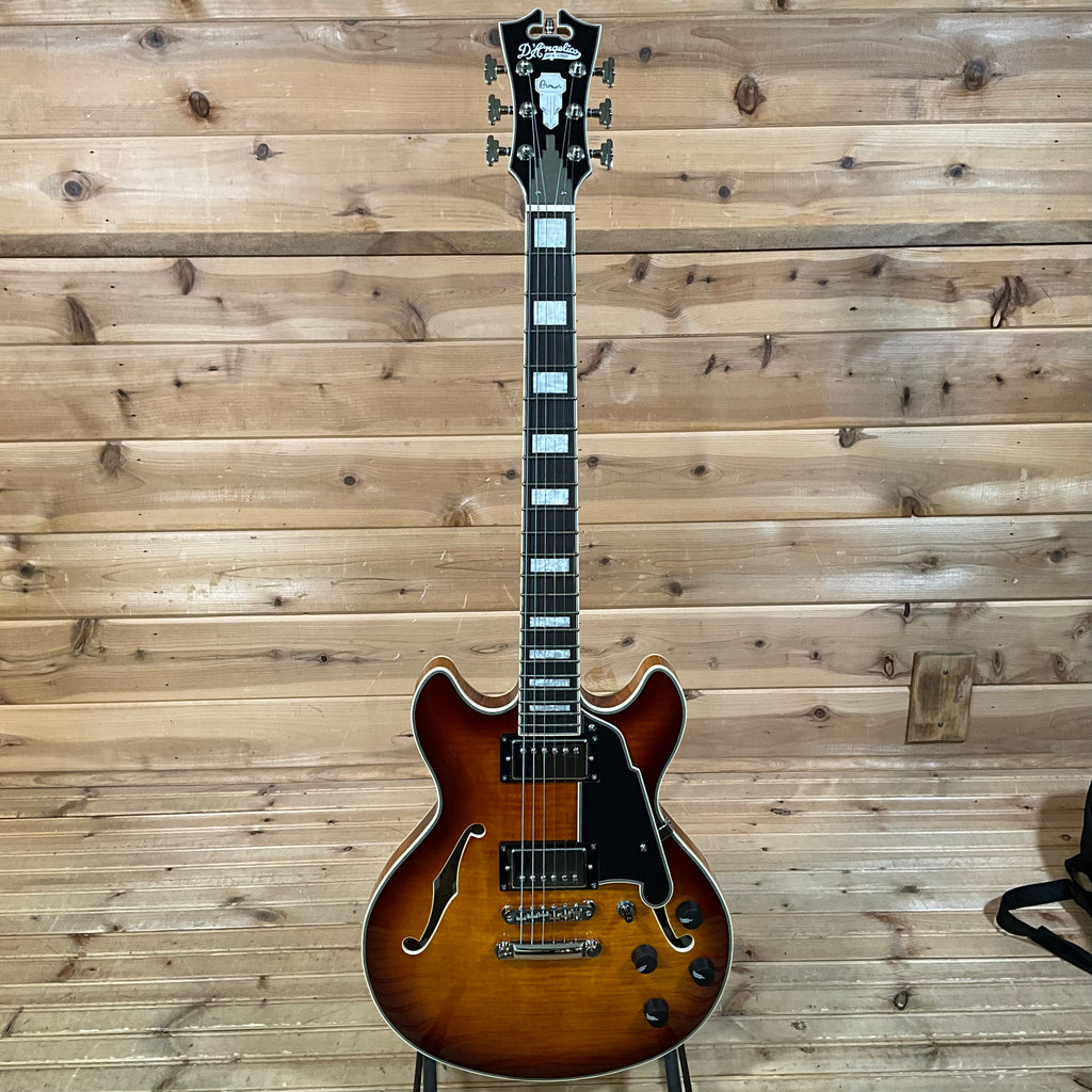 ギター D'AngelicoPremierMini DC Dark Iced Burst D'Angelico Premier Mini DC Semi-Hollow Electric Guitar With