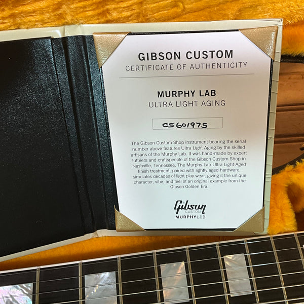Gibson Custom Murphy Lab Les Paul Custom Ultra Light Aged Electric Guitar - Silverburst