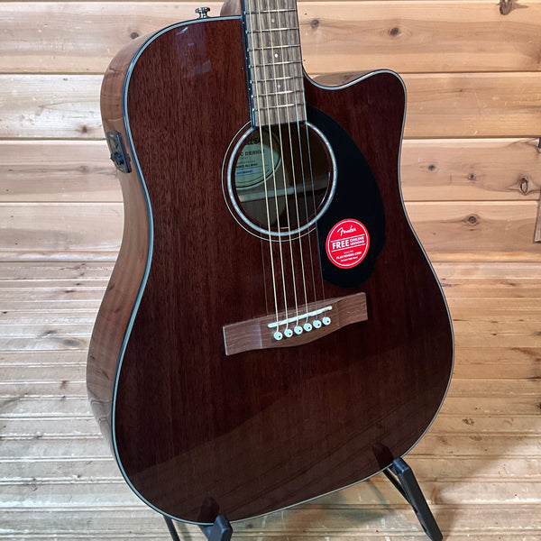 Fender CD-60SCE Dreadnought Acoustic Guitar - All Mahogany