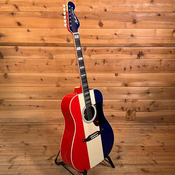 Fender Buck Owens Kingman Acoustic Guitar - Red White and Blue