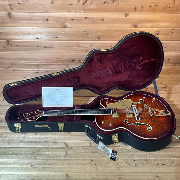 Gretsch G6136TGQM-59 Limited Edition Quilt Classic Falcon with Bigsby Electric Guitar - Forge Glow