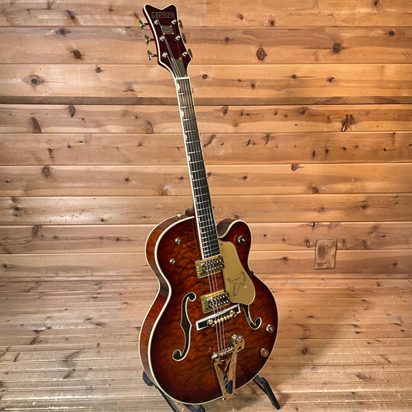 Gretsch G6136TGQM-59 Limited Edition Quilt Classic Falcon with Bigsby Electric Guitar - Forge Glow