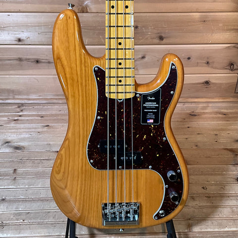 Fender American Professional Precision Electric Bass Guitar - Natural