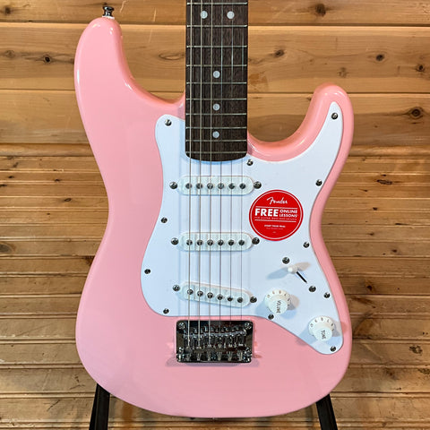 Squier Mini Stratocaster Electric Guitar - Shell Pink