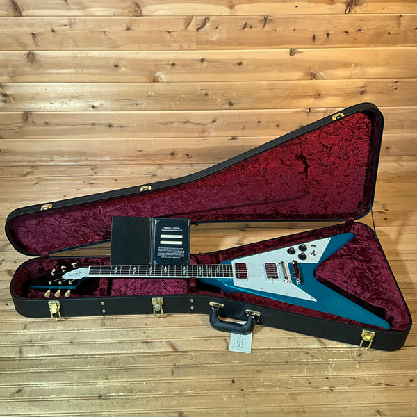 Gibson Custom Limited Edition 1969 Flying V Reissue Electric Guitar - Gloss Aqua Mist