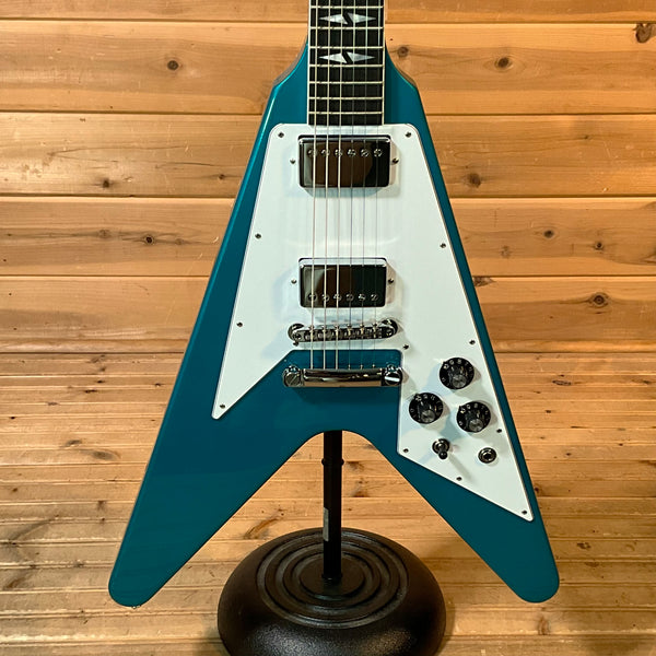 Gibson Custom Limited Edition 1969 Flying V Reissue Electric Guitar - Gloss Aqua Mist