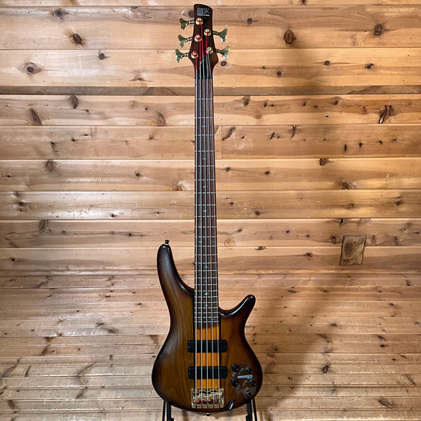 Ibanez SR755 5-String Electric Bass Guitar USED- Natural