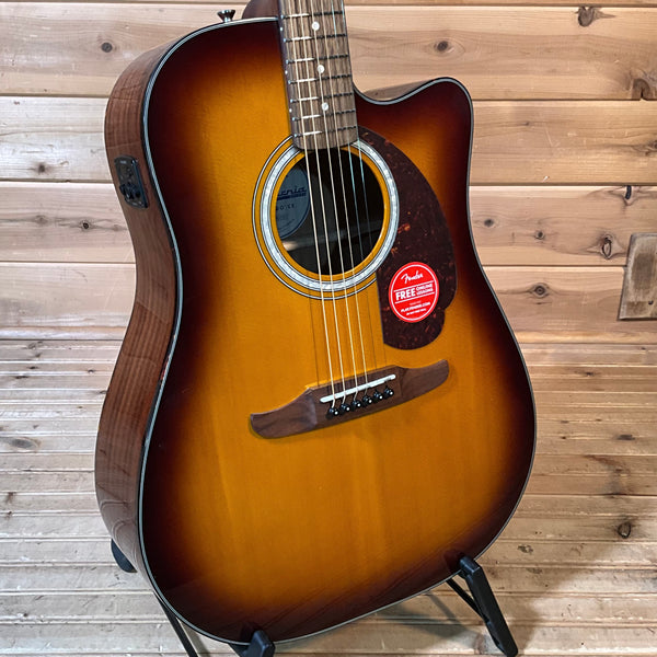 Fender California Deluxe Redondo CE Acoustic Guitar - Honey Sunburst