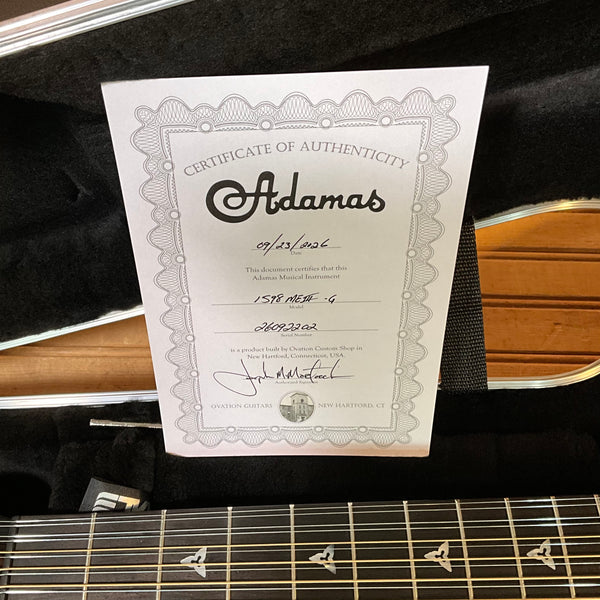 Ovation Adamas 1598-MEIII Melissa Etheridge Signature 12-String Acoustic Guitar - Black