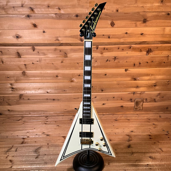 Jackson Legend Series Limited Edition Signature Randy Rhoads CD1 Electric Guitar - Vintage White with Black Pin Stripes