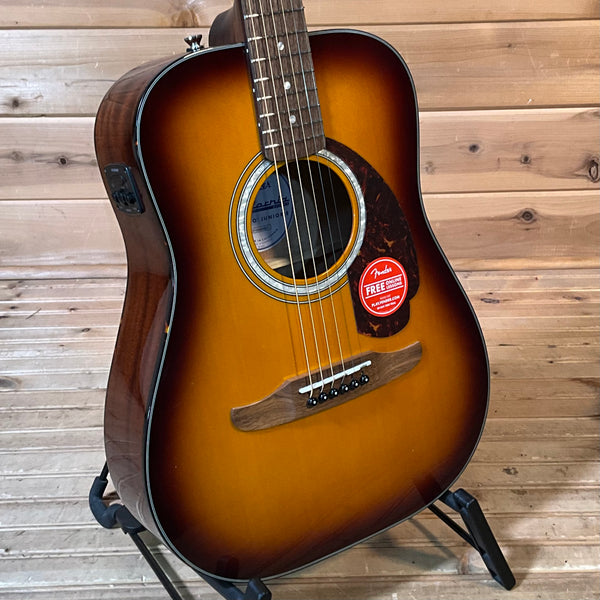 Fender California Deluxe Redondo Jr. E Acoustic Guitar - Honey Sunburst