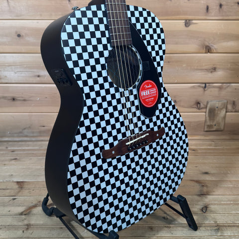 Fender Tim Armstrong Hellcat Acoustic Guitar - Checkerboard