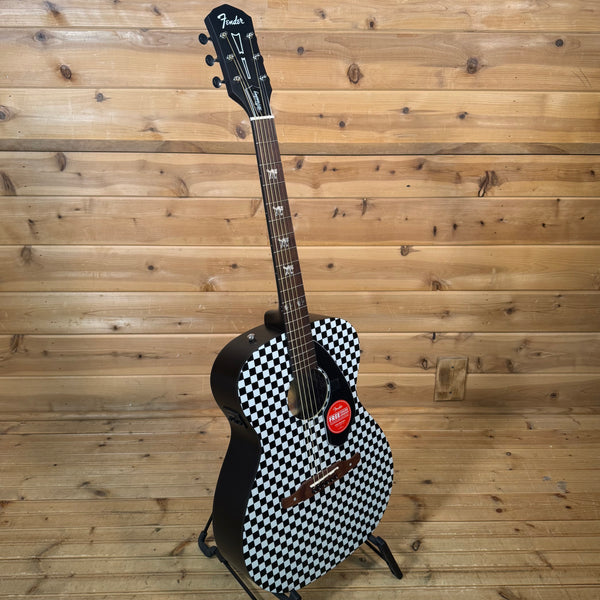 Fender Tim Armstrong Hellcat Acoustic Guitar - Checkerboard