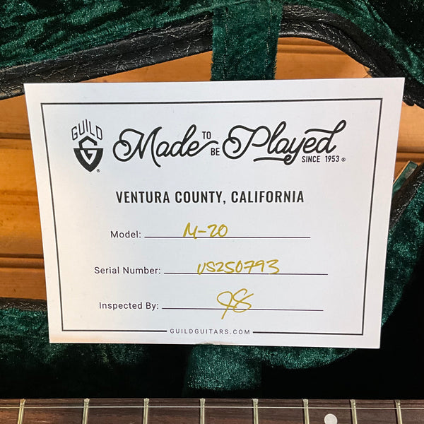 Guild M-20 Acoustic Guitar - Vintage Sunburst