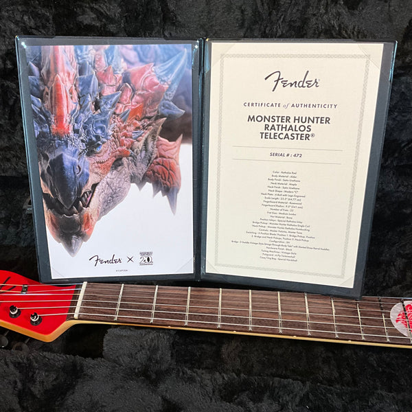 Fender Monster Hunter Rathalos Telecaster Electric Guitar - Rathalos Red