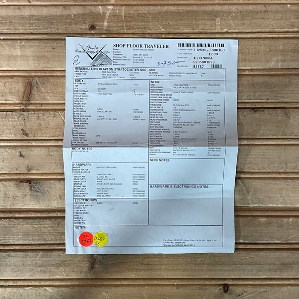 Fender Custom Shop Eric Clapton Signature Stratocaster Electric Guitar - Mercedes Blue