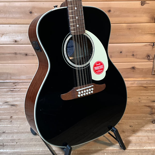 Fender California Deluxe Villager E 12-String Acoustic Guitar - Black
