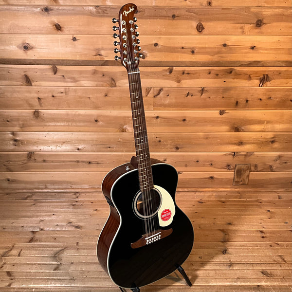 Fender California Deluxe Villager E 12-String Acoustic Guitar - Black
