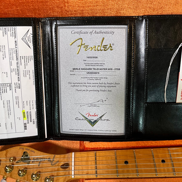 Fender Custom Shop Merle Haggard Telecaster Electric Guitar - 2-Color Sunburst