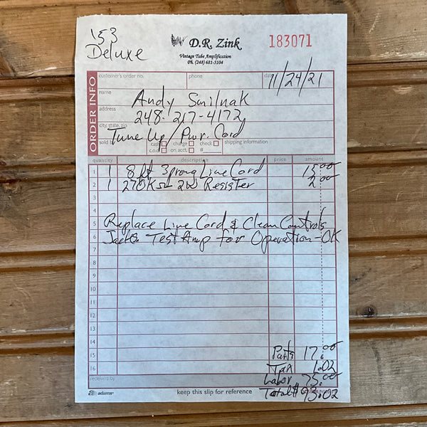 Fender 1953 Deluxe 5B3 Guitar Amplifier USED