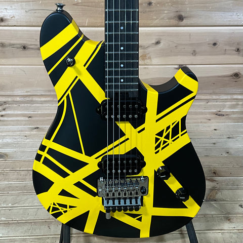 EVH Wolfgang Special Striped Electric Guitar - Black and Yellow