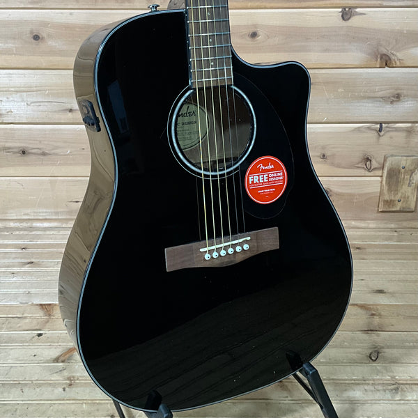Fender CD-60SCE Dreadnought Acoustic Guitar - Black