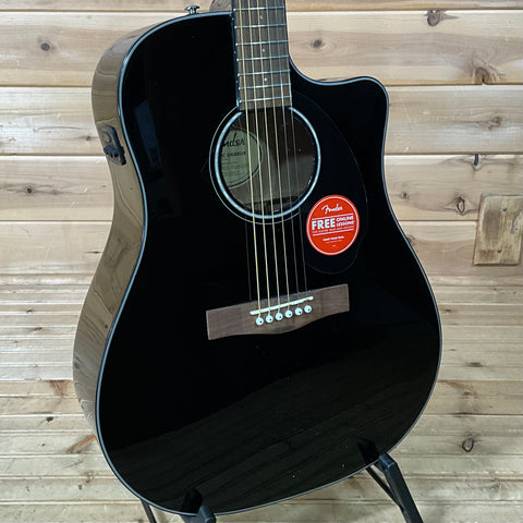 Fender CD-60SCE Dreadnought Acoustic Guitar - Black