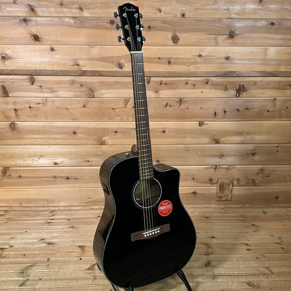 Fender CD-60SCE Dreadnought Acoustic Guitar - Black