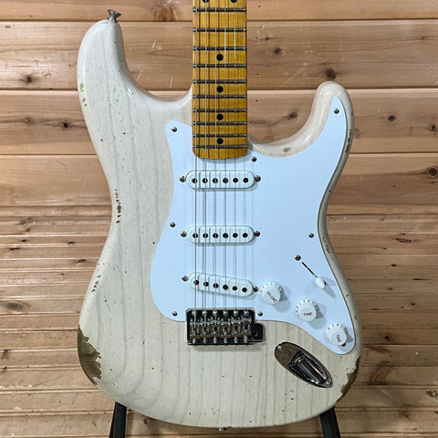 Fender Custom Shop Limited Edition Fat 1954 Stratocaster Relic Electric Guitar - Aged White Blonde