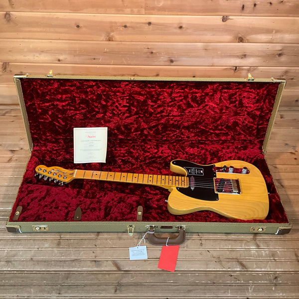 Fender American Ultra Luxe Vintage 50's Telecaster Electric Guitar - Butterscotch Blonde