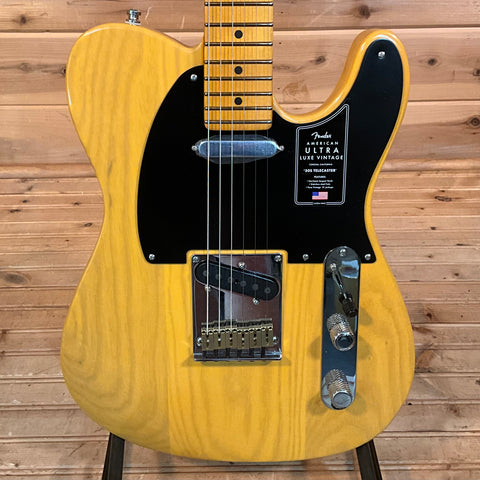 Fender American Ultra Luxe Vintage 50's Telecaster Electric Guitar - Butterscotch Blonde