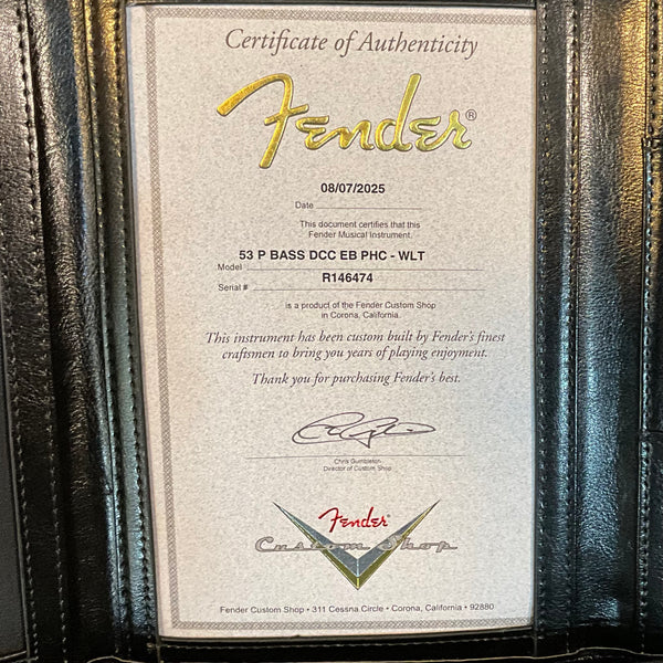 Fender Custom Shop 1953 Precision Bass Deluxe Closet Classic Electric Bass Guitar - Walnut