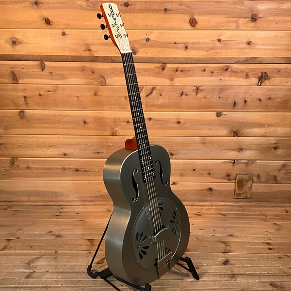 Gretsch G9201 Honey Dipper Round-Neck Brass Body Resonator Guitar - Shed Roof Finish