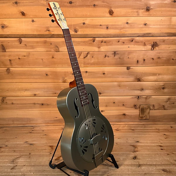 Gretsch G9201 Honey Dipper Round-Neck Brass Body Resonator Guitar - Shed Roof Finish