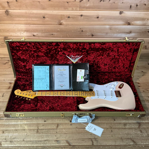 Fender Limited Edition 1954 HardTail Stratocaster Deluxe Closet Classic Electric Guitar - Super Faded Aged Shell Pink